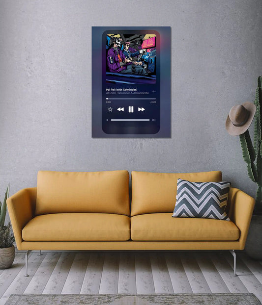 Talwiinder – Pal Pal Music Player Poster on Wall - Everanta