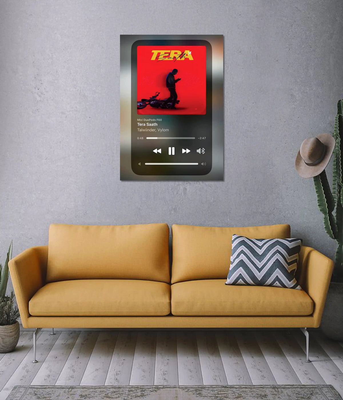Talwiinder – Tera Saath Music Player Poster on Wall - Everanta