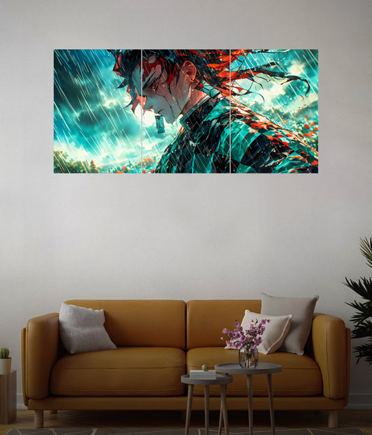 Tanjiro Kamado – Demon Slayer Rain Split Wall Poster Main Image - Everanta