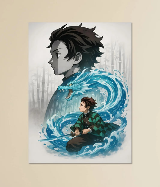 Tanjiro Kamado – Water Breathing Form Poster Main Image - Everanta