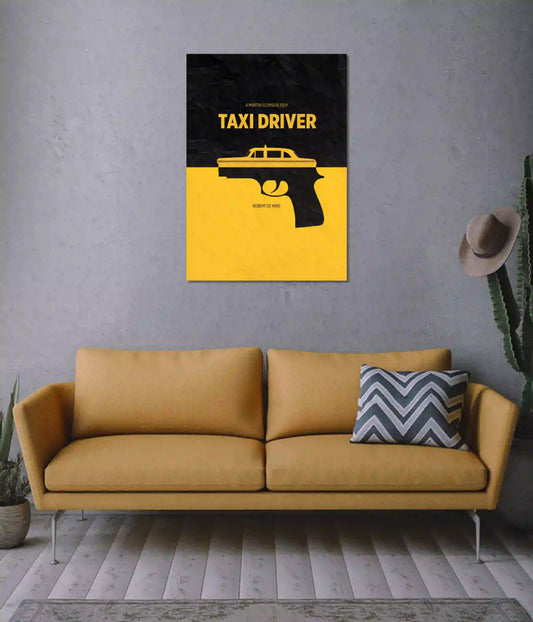 Taxi Driver Minimal Movie Poster on Wall - Everanta