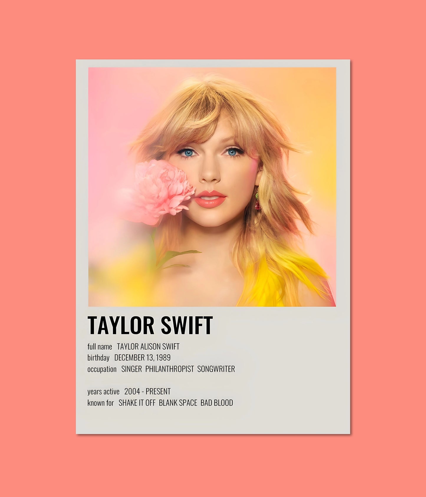 Taylor Swift – Iconic Pop Art Wall Poster Main Image - Everanta
