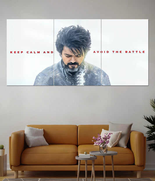Thalapathy Vijay – Calm Before the Battle Split Poster - Everanta