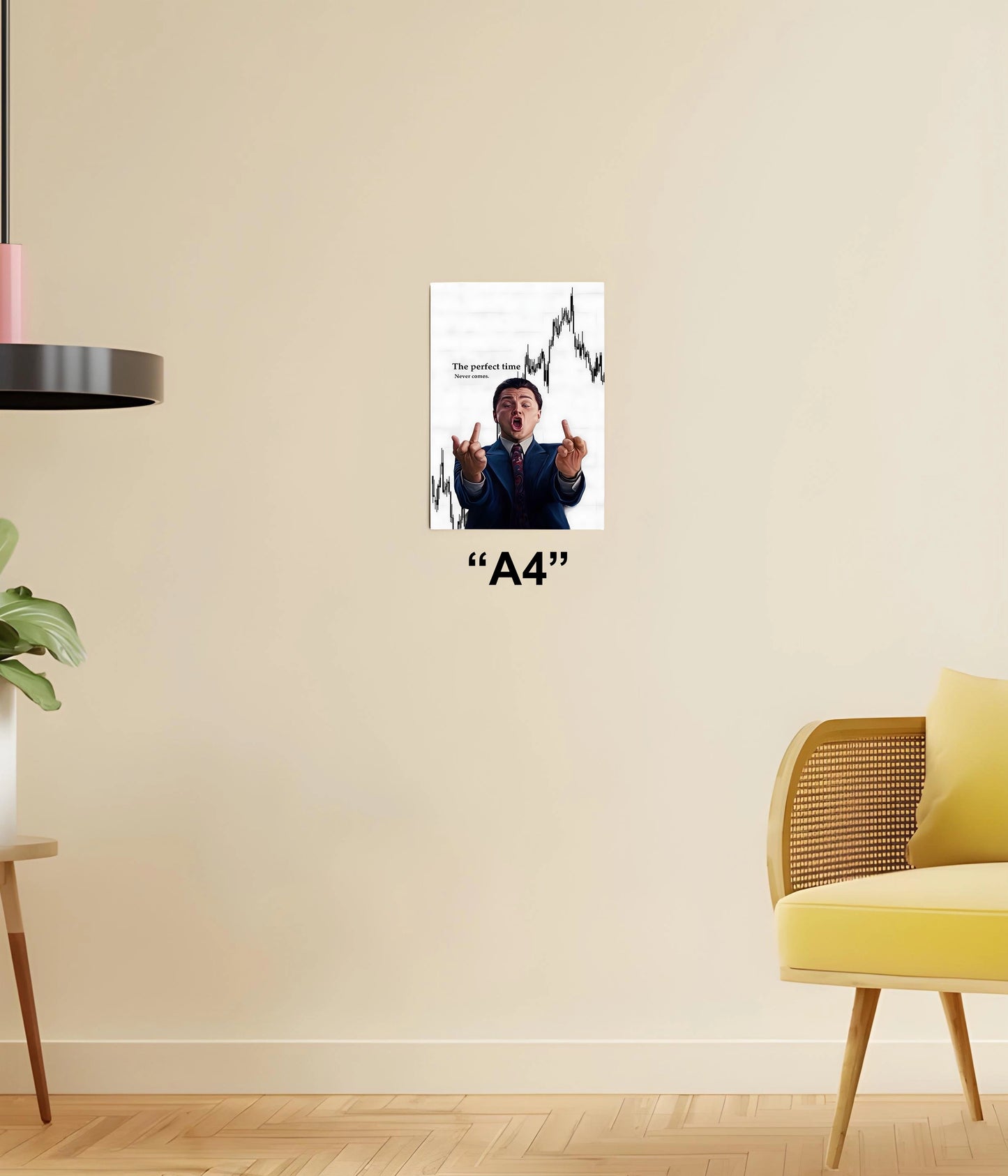 The Perfect Time Never Comes – Wolf of Wall Street Poster A4 Size - Everanta