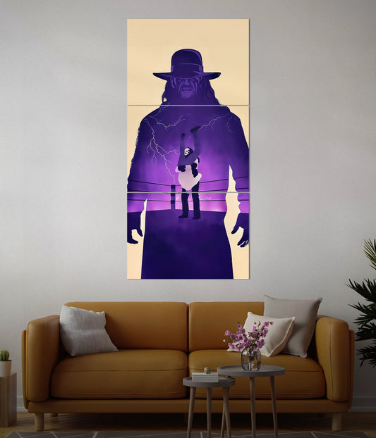 The Phenom Undertaker - WWE Split Poster in Living Room - Everanta
