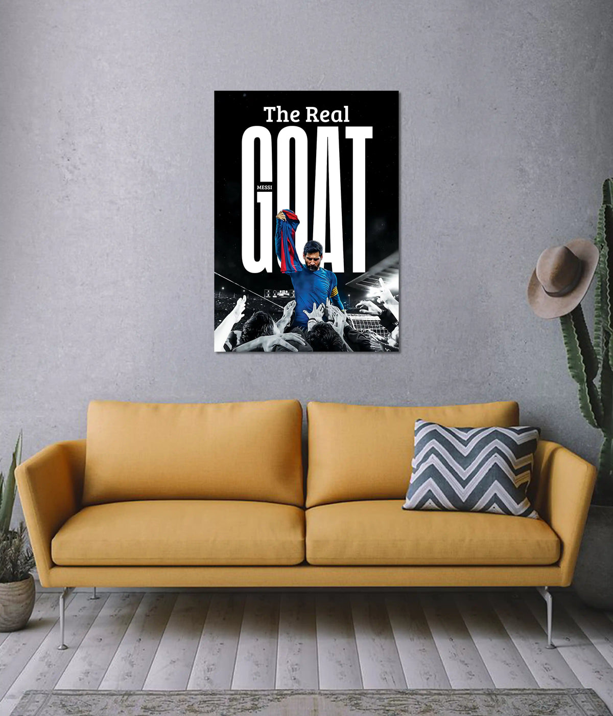 The Real GOAT – Messi Celebration Poster on Wall - Everanta