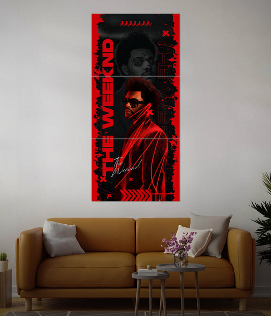 The Weeknd Split Wall Poster in Living Room - Everanta