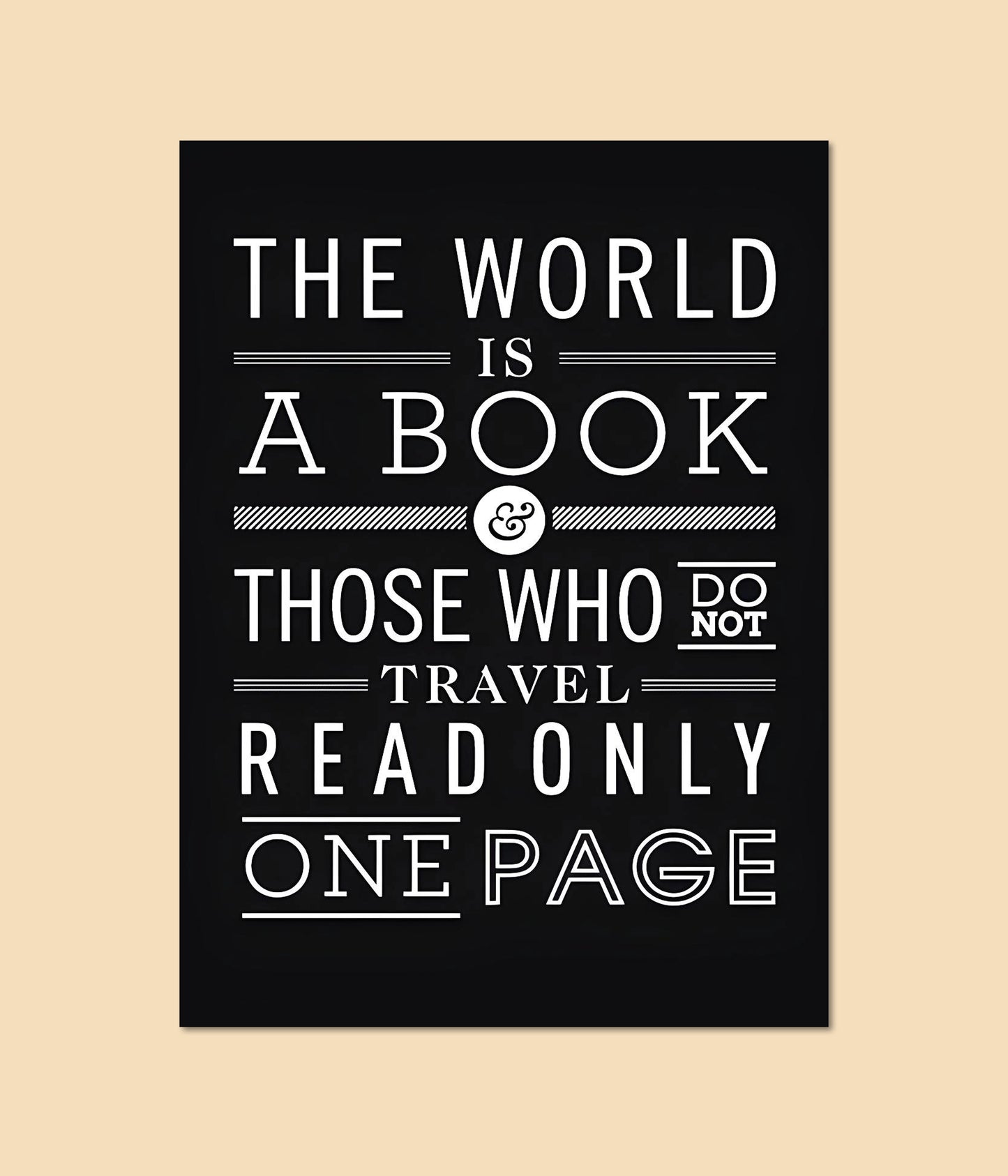 The World Is a Book – Travel Quote Poster for Nature Lovers Main Image - Everanta