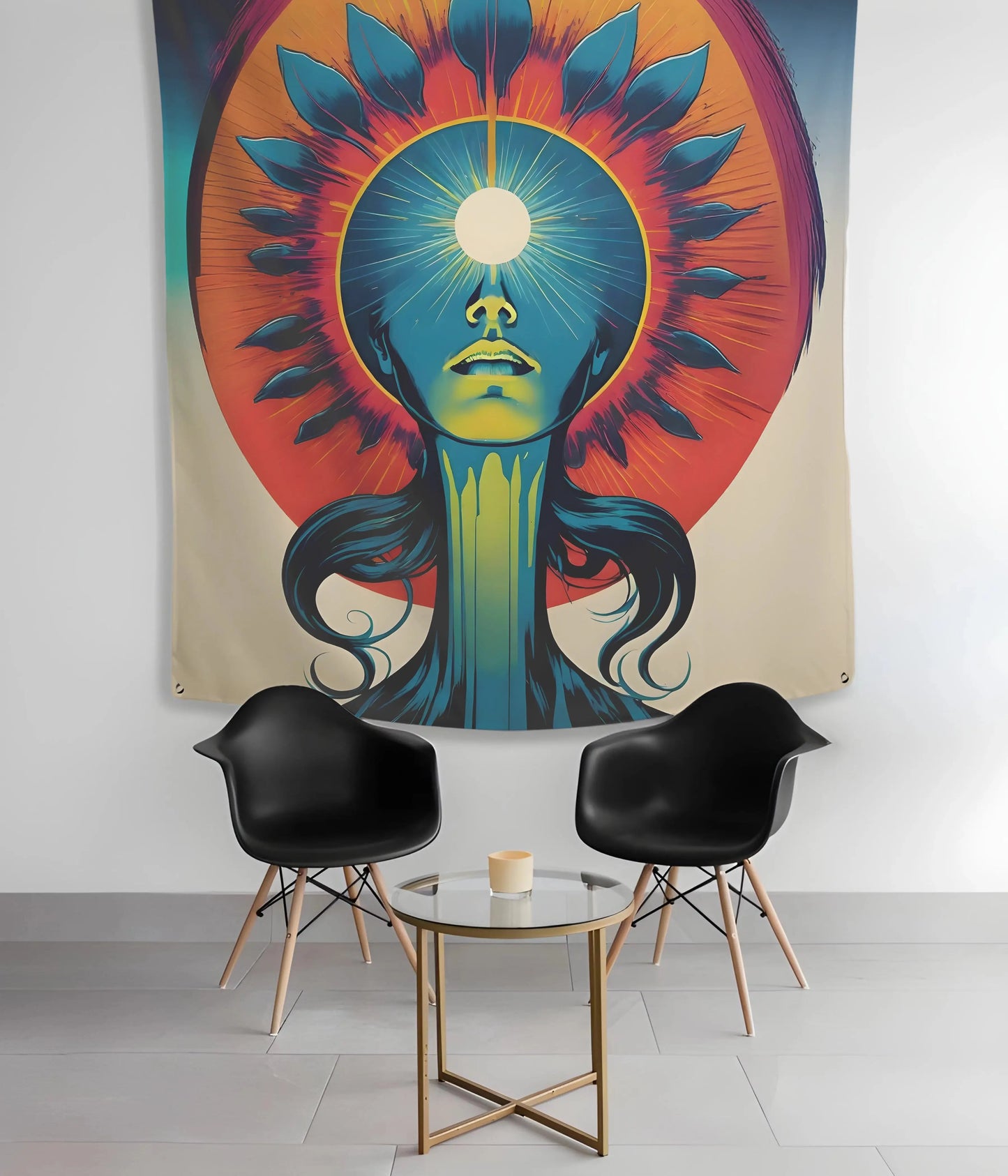 Third Eye Radiance Wall Art Tapestry 48x54 inches