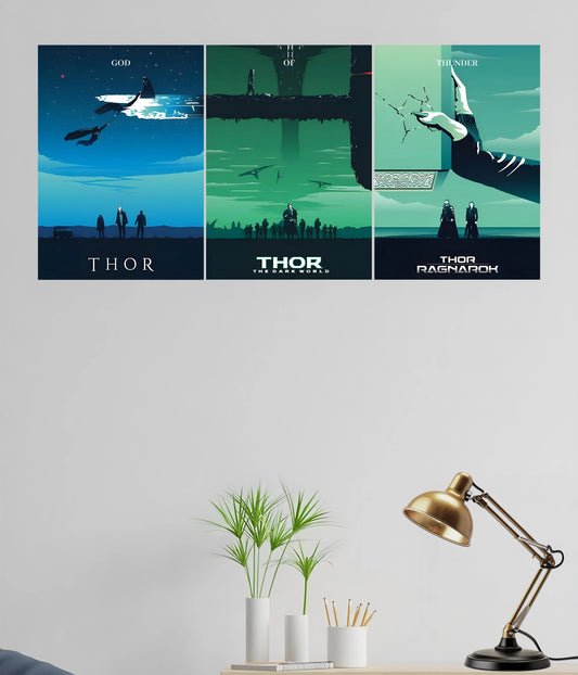 Thor Split Poster Set – God Of Thunder Wall Image - Everanta