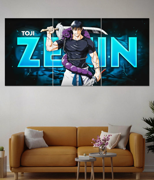Toji Zenin Split Poster – Jujutsu Kaisen Anime Wall Art - Everanta