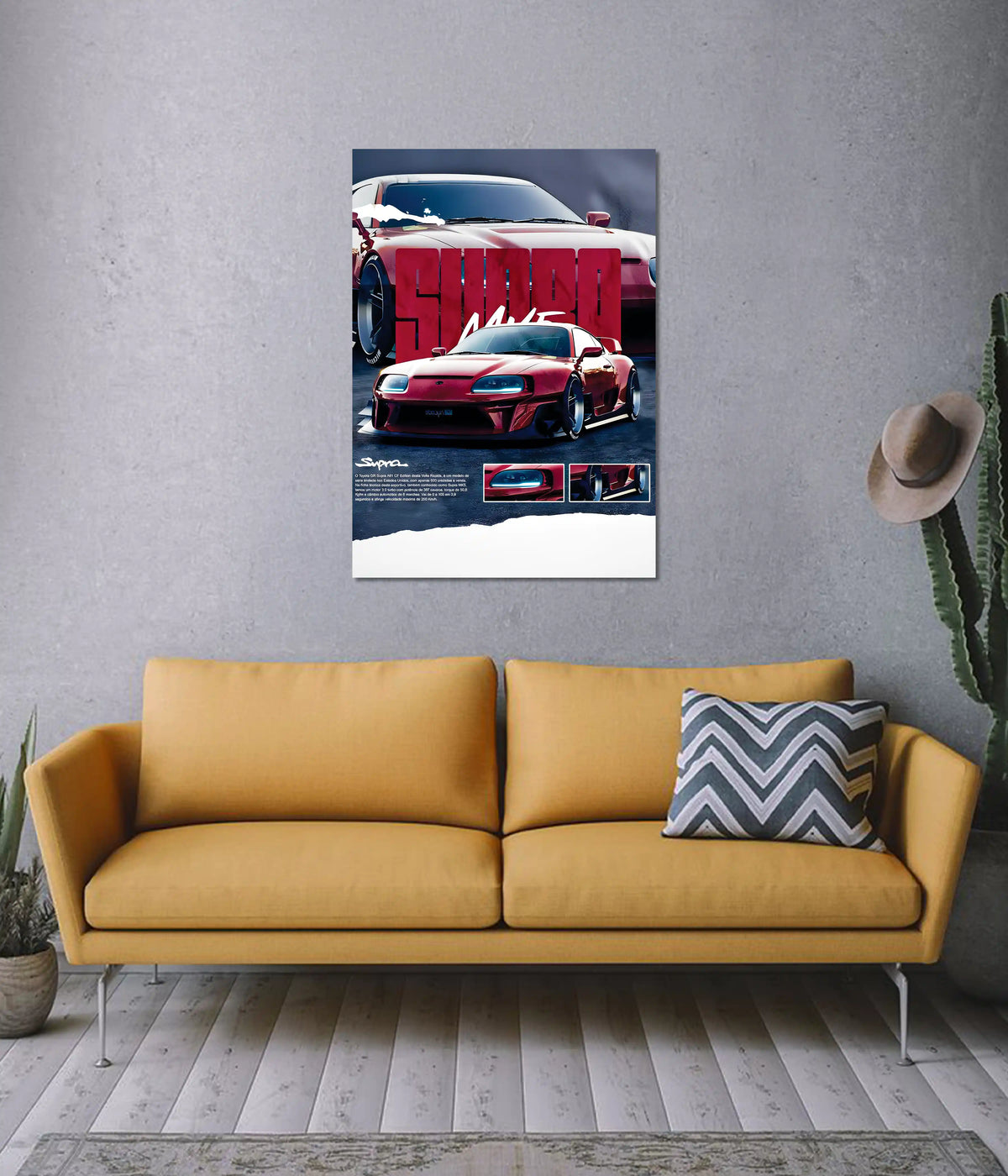 Toyota Supra MK4 – Sports Car Poster on Wall - Everanta