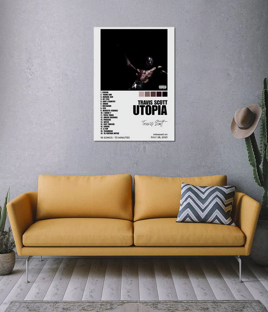 Travis Scott UTOPIA Album Poster on Wall - Everanta