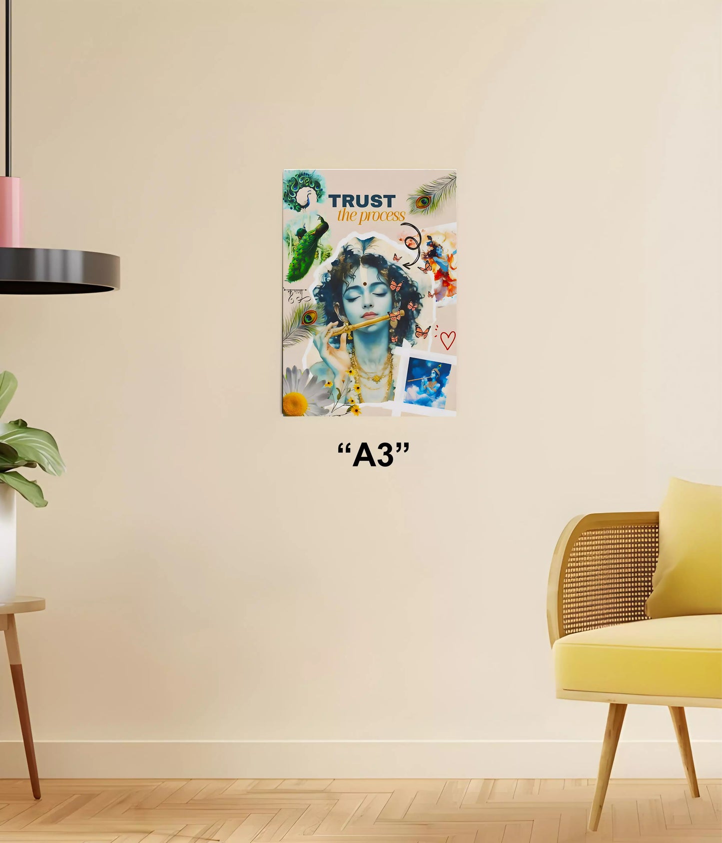 Trust the Process – Lord Krishna Wall Poster A3 Size - Everanta