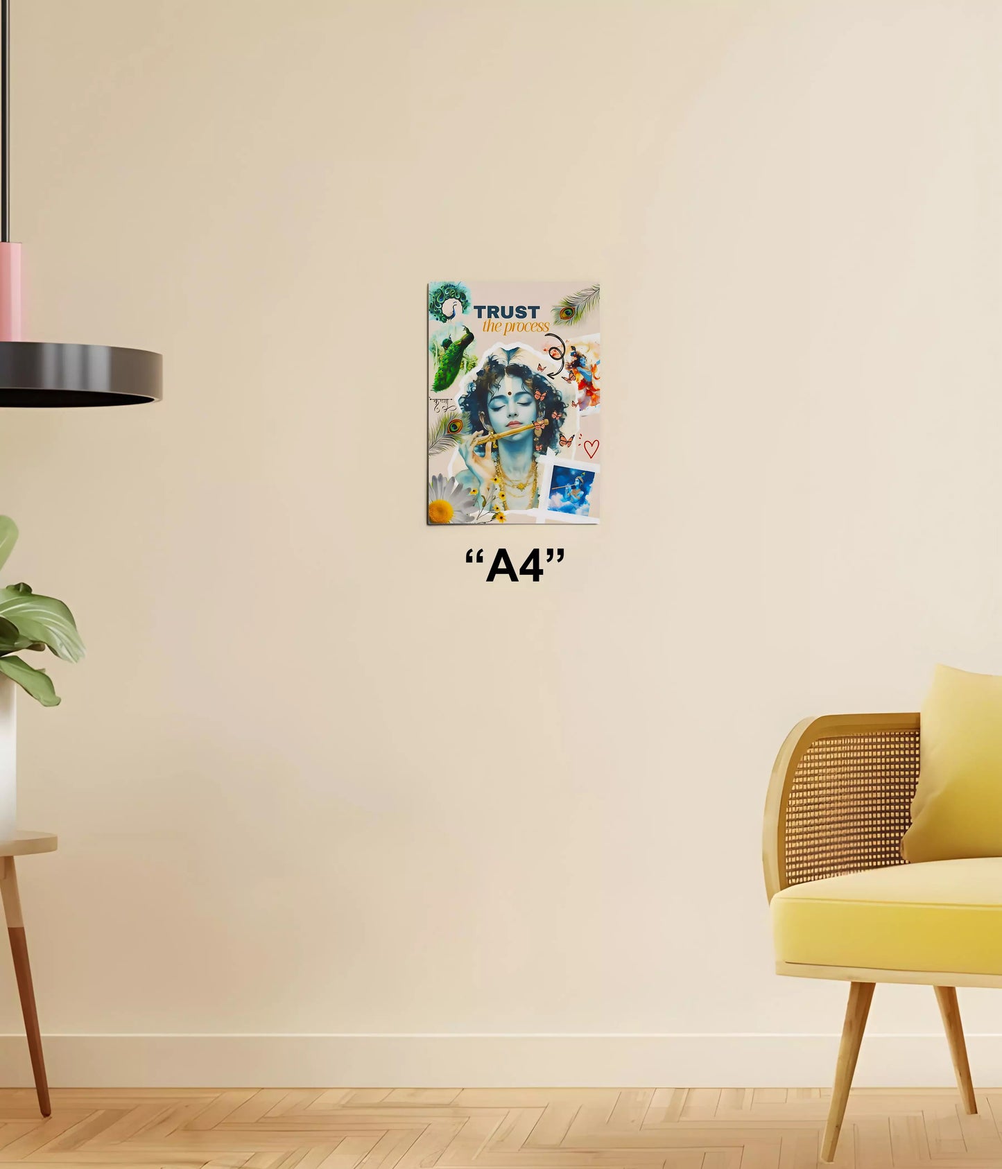 Trust the Process – Lord Krishna Wall Poster A4 Size - Everanta