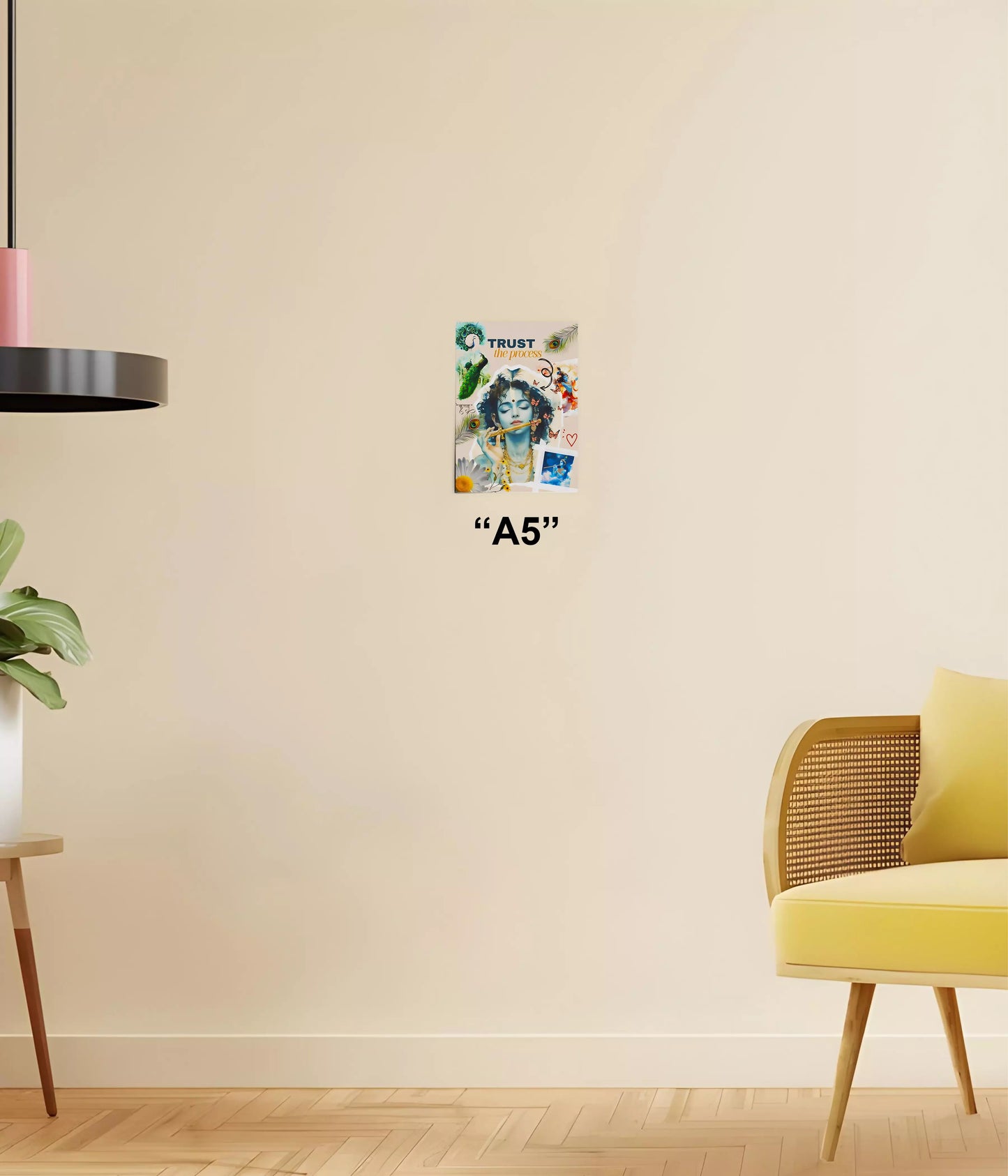Trust the Process – Lord Krishna Wall Poster A5 Size - Everanta