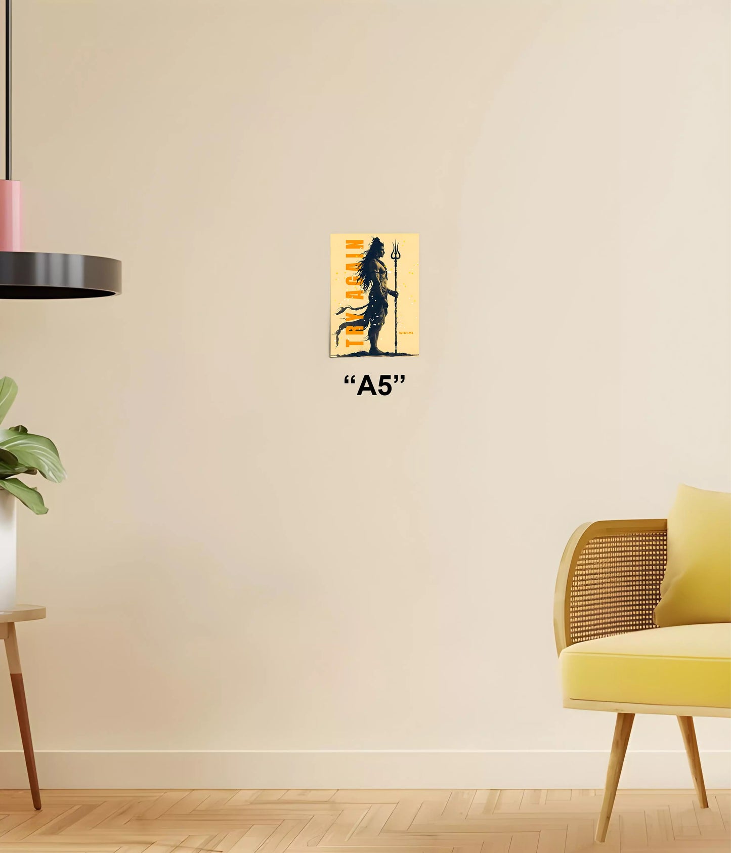 Try Again with Lord Shiva – Powerful Devotional Wall Poster A5 Size - Everanta