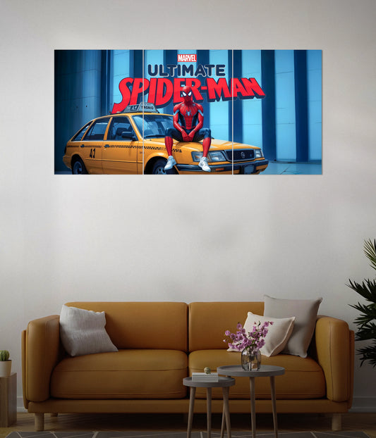 Ultimate Spiderman Split Wall Poster in Living Room - Everanta