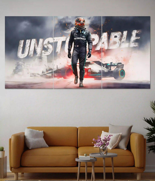 Unstoppable F1 Racer Split Poster - Everanta