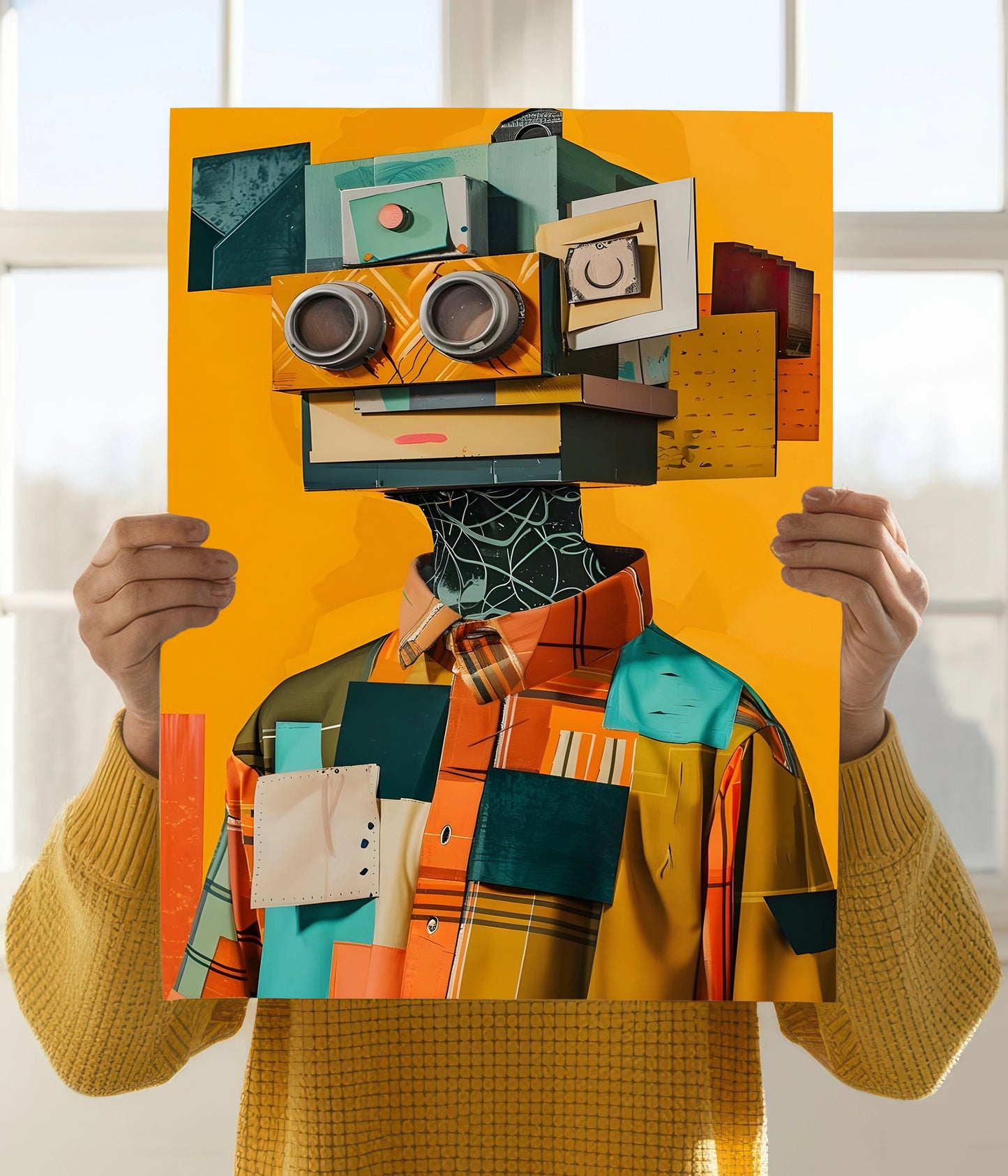 Urban Surrealism – Abstract Aesthetic Digital Wall Art Poster Holding Image - Everanta