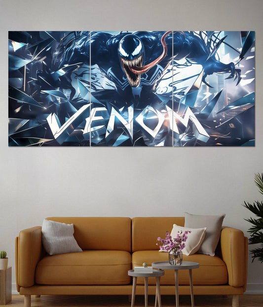 Venom Split Wall Poster – Symbiote Power Marvel Wall Art - Everanta