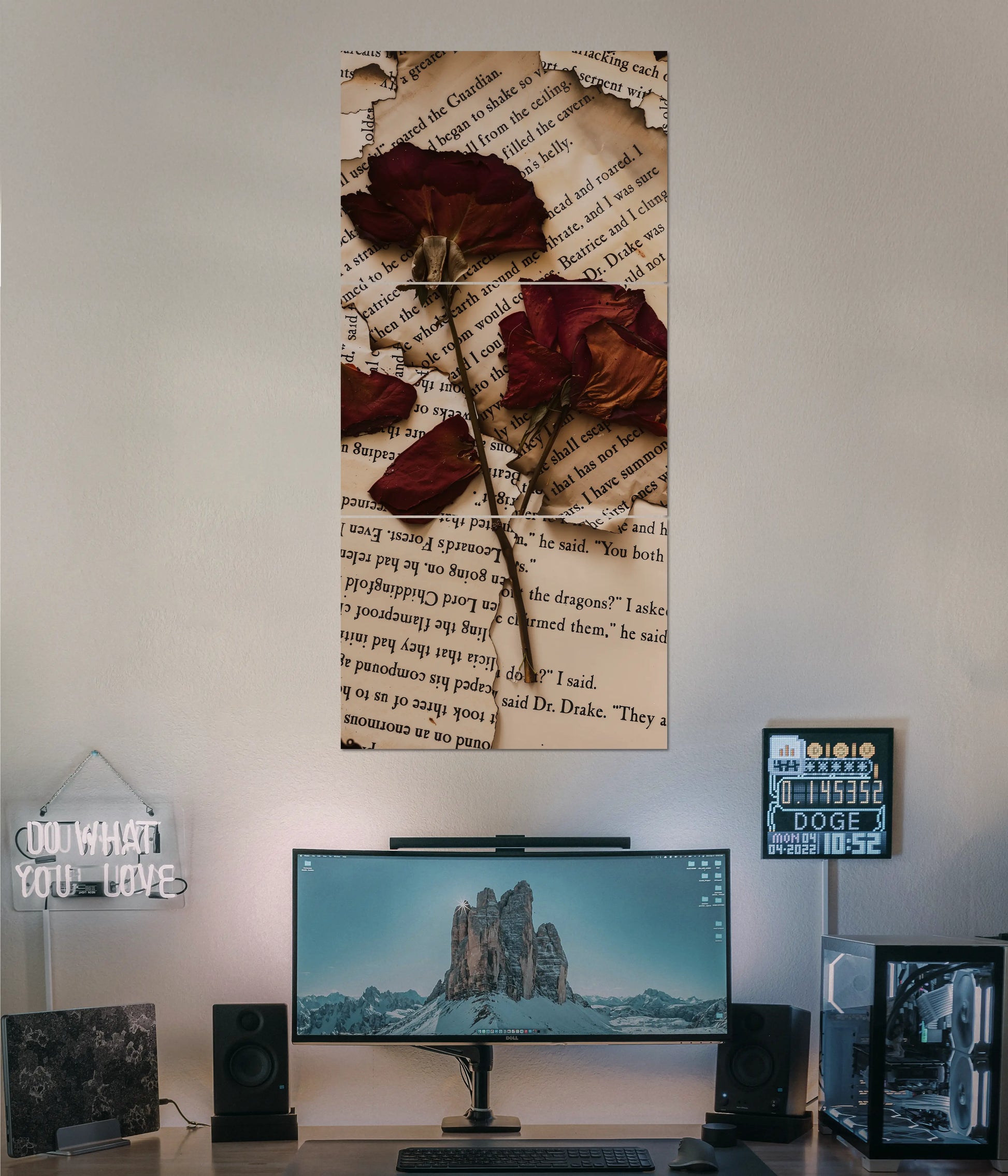 Vintage Rose Memories – Aesthetic Split Poster Main Image - Everanta