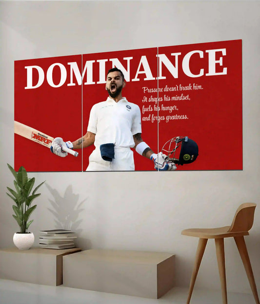 Virat Kohli Dominance Split Poster Side Look - Everanta