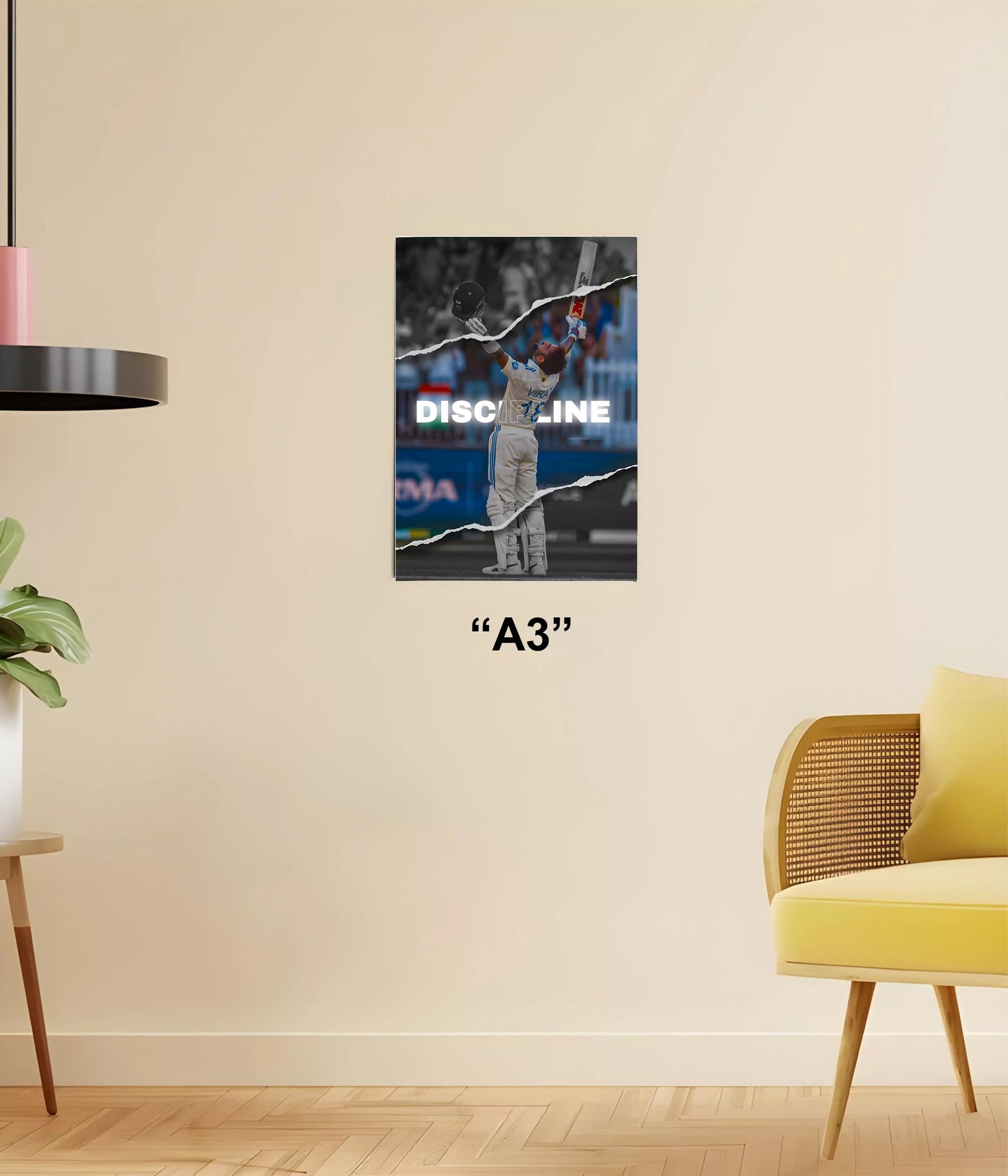 Virat Kohli Poster of Discipline Celebration A3 Size - Everanta