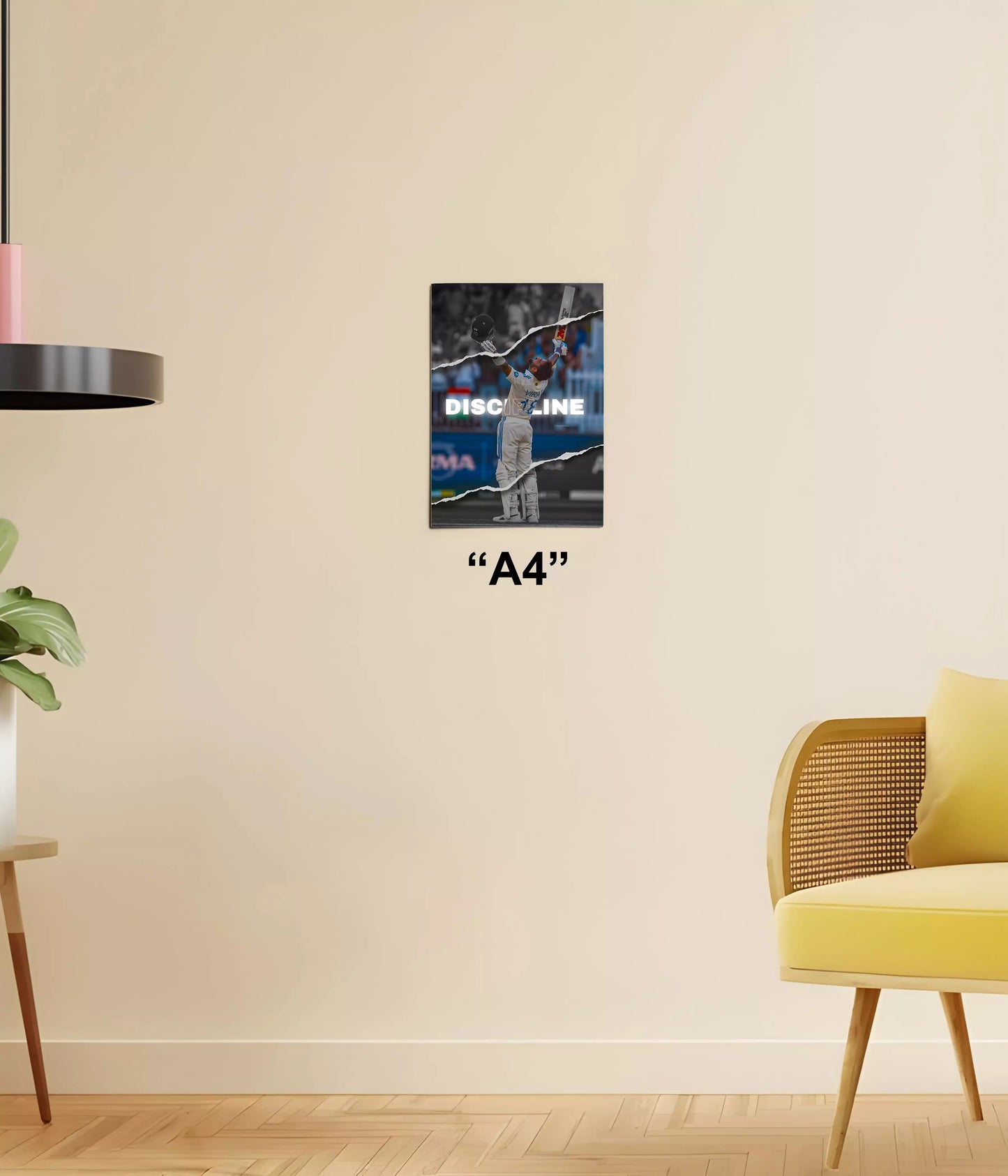 Virat Kohli Poster of Discipline Celebration A4 Size - Everanta