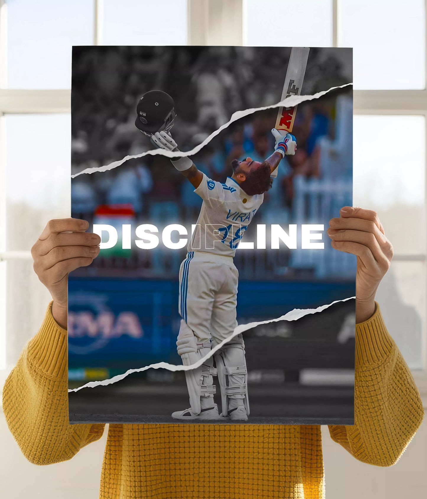 Virat Kohli Poster of Discipline Celebration Holding Image - Everanta