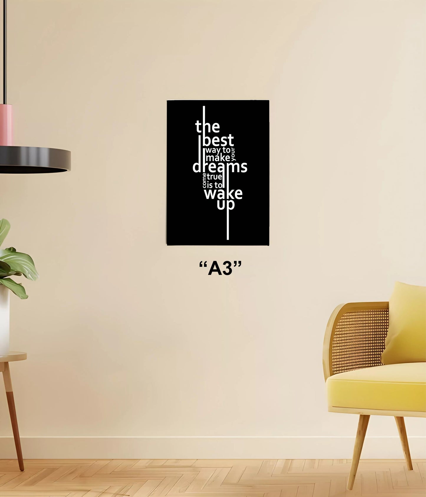 Wake Up – Motivational Quote Wall Poster A3 Size - Everanta