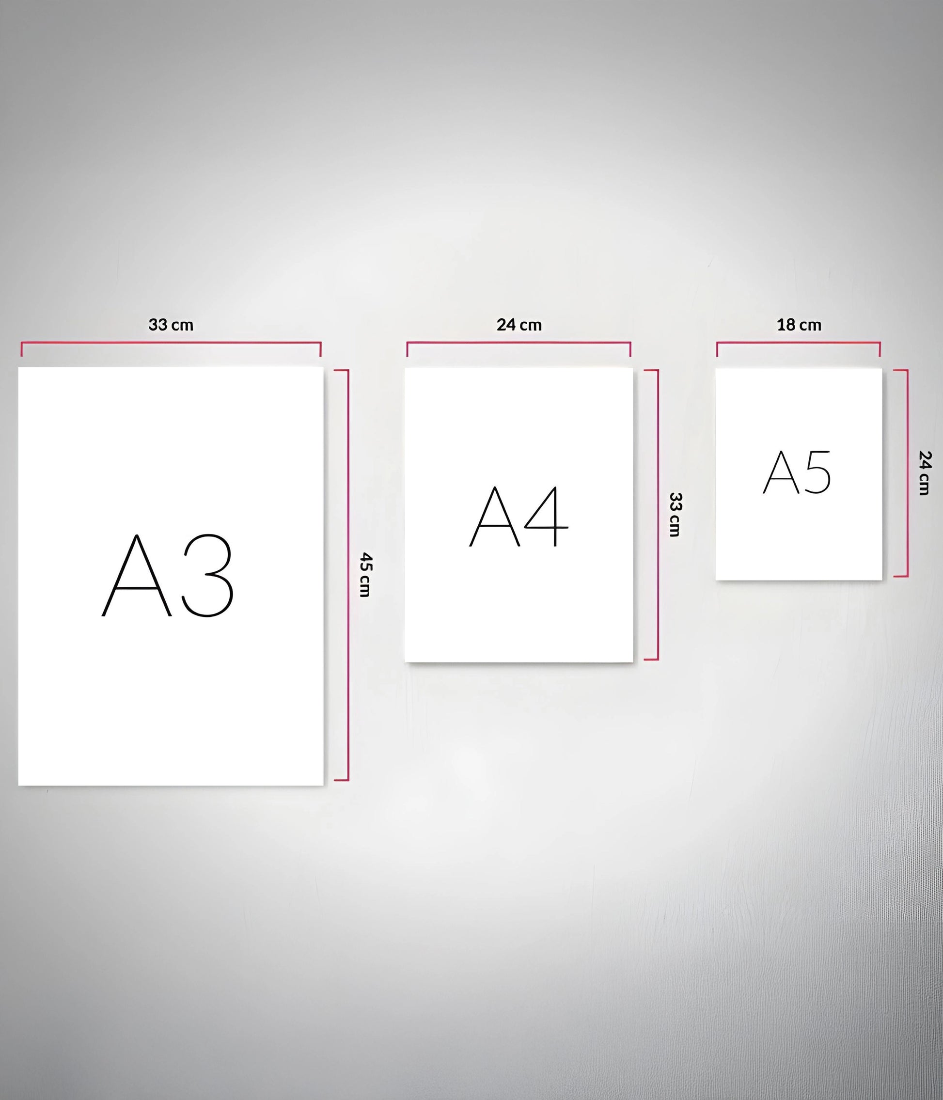 Wall Posters Size Comparison - Everanta