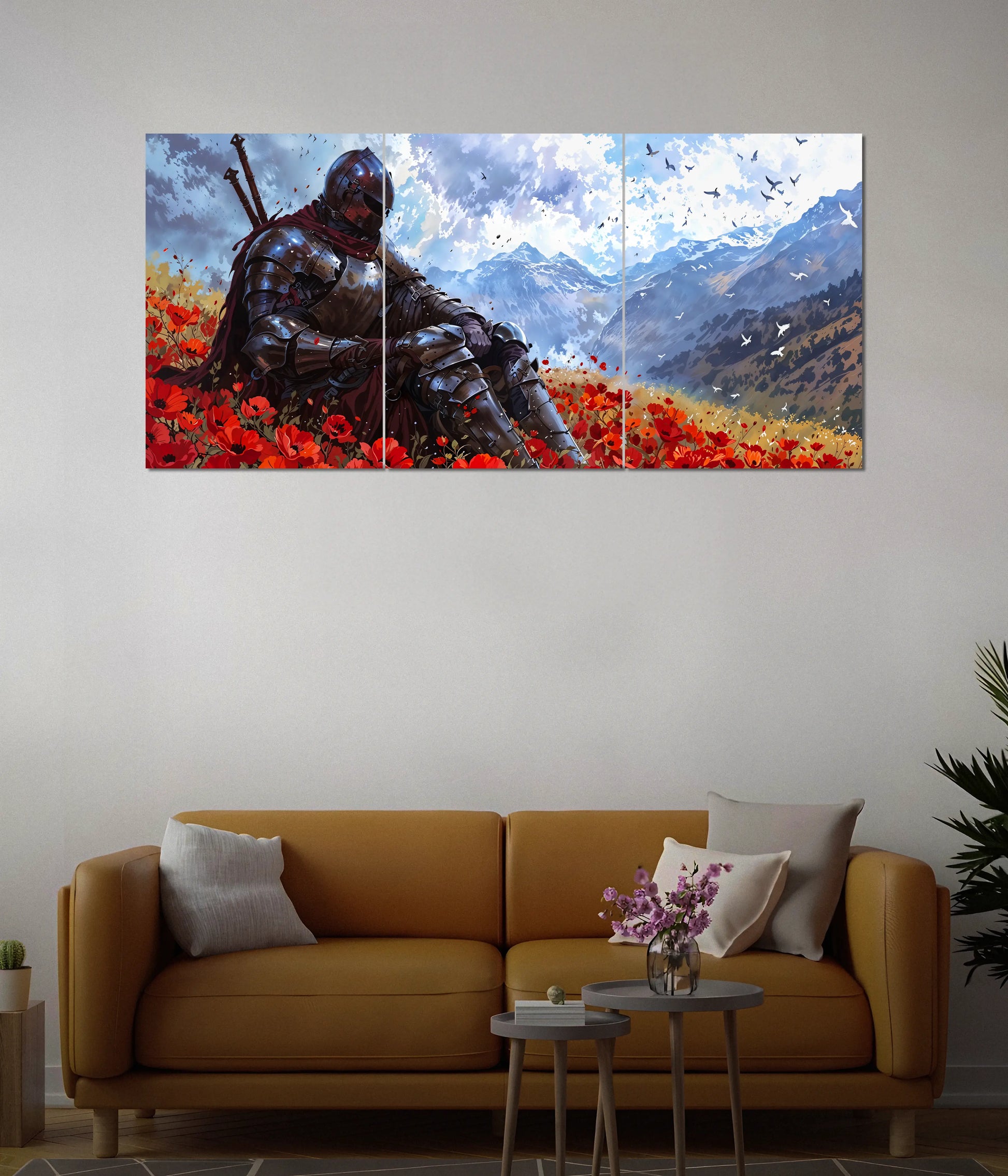 Warrior’s Solitude – Anime Split Wall Poster - Everanta