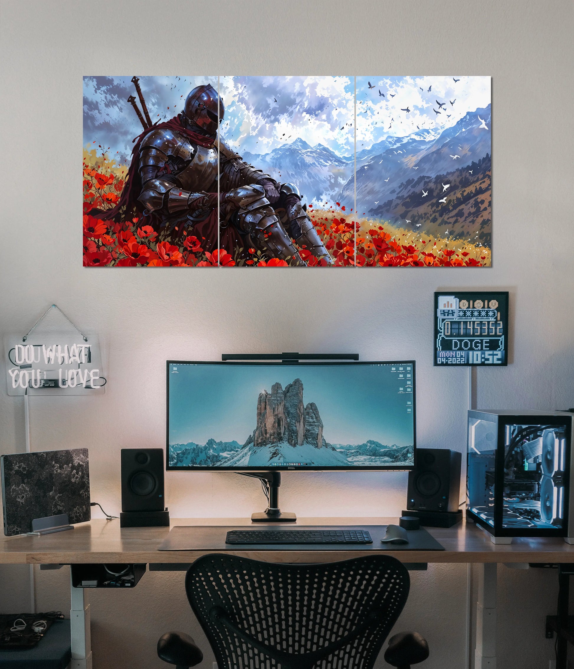 Warrior’s Solitude – Anime Split Wall Poster Main Image - Everanta