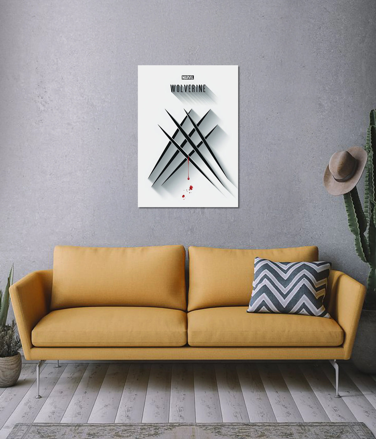 Wolverine Claw Marks – Minimalist Marvel Wall Poster - Everanta