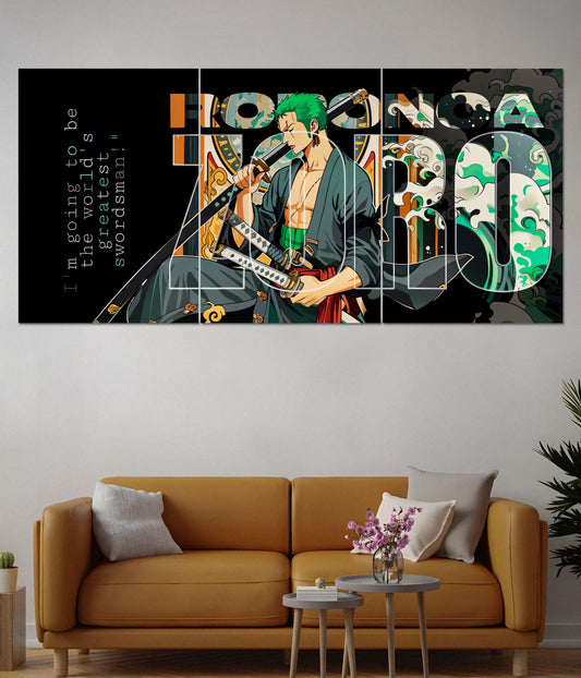 World's Greatest Swordsman - Roronoa Zoro Split Poster - Everanta