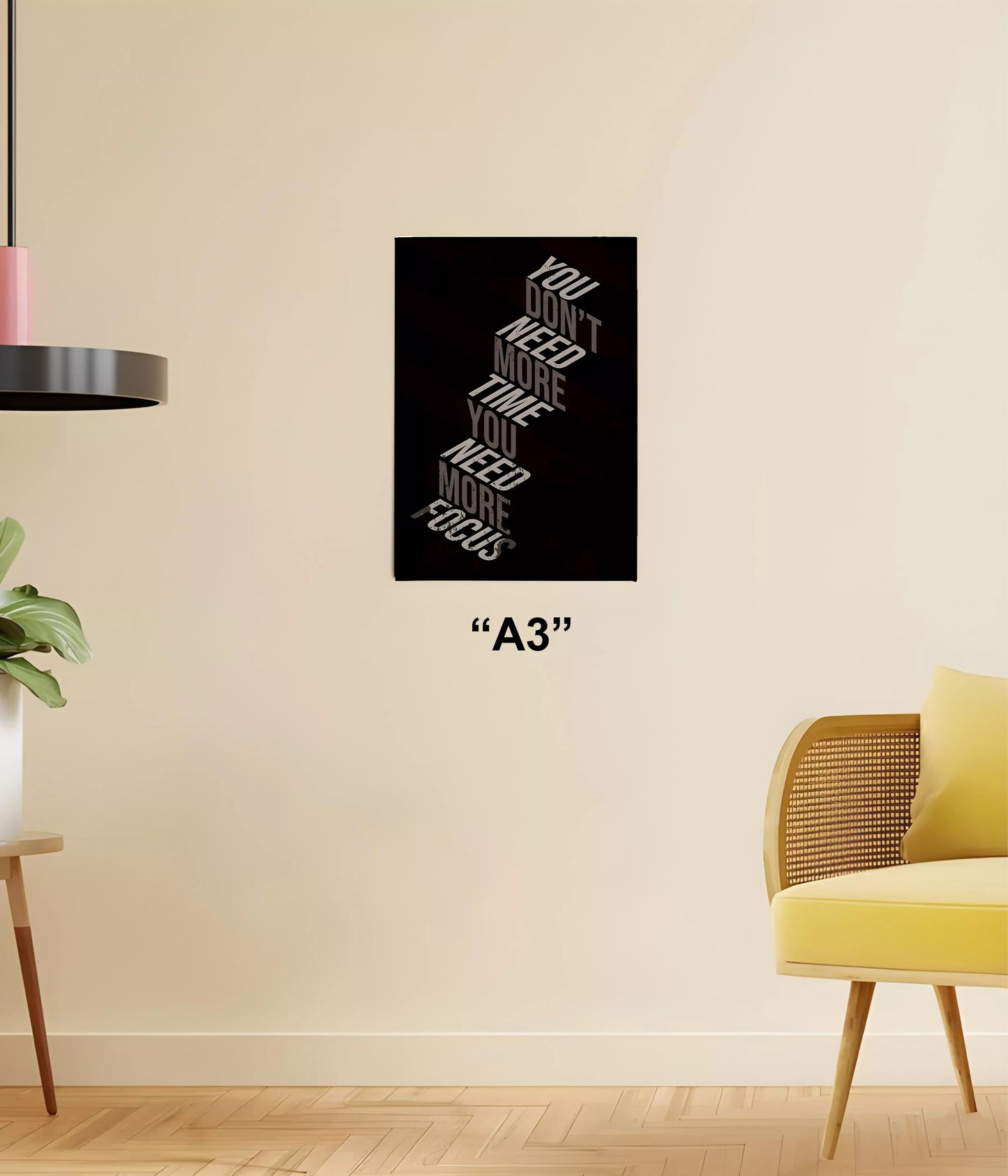 You Need More Focus - Motivational Wall Poster A3 Size - Everanta