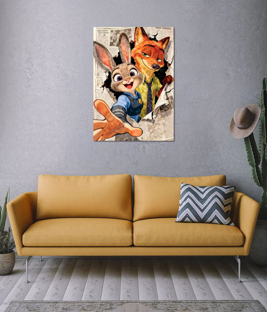 Zootopia Nick & Judy Friendship Poster on Wall - Everanta