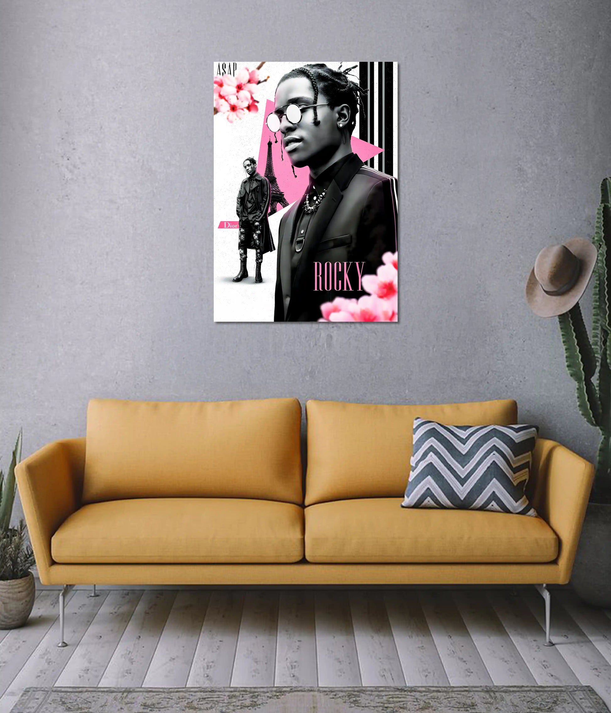 A$AP Rocky Fashion Poster on Wall - Everanta