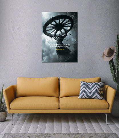 Abhimanyu – The Warrior Without Regret Poster on Wall - Everanta