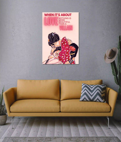 Akaza - Love & Villain Poster on Wall - Everanta