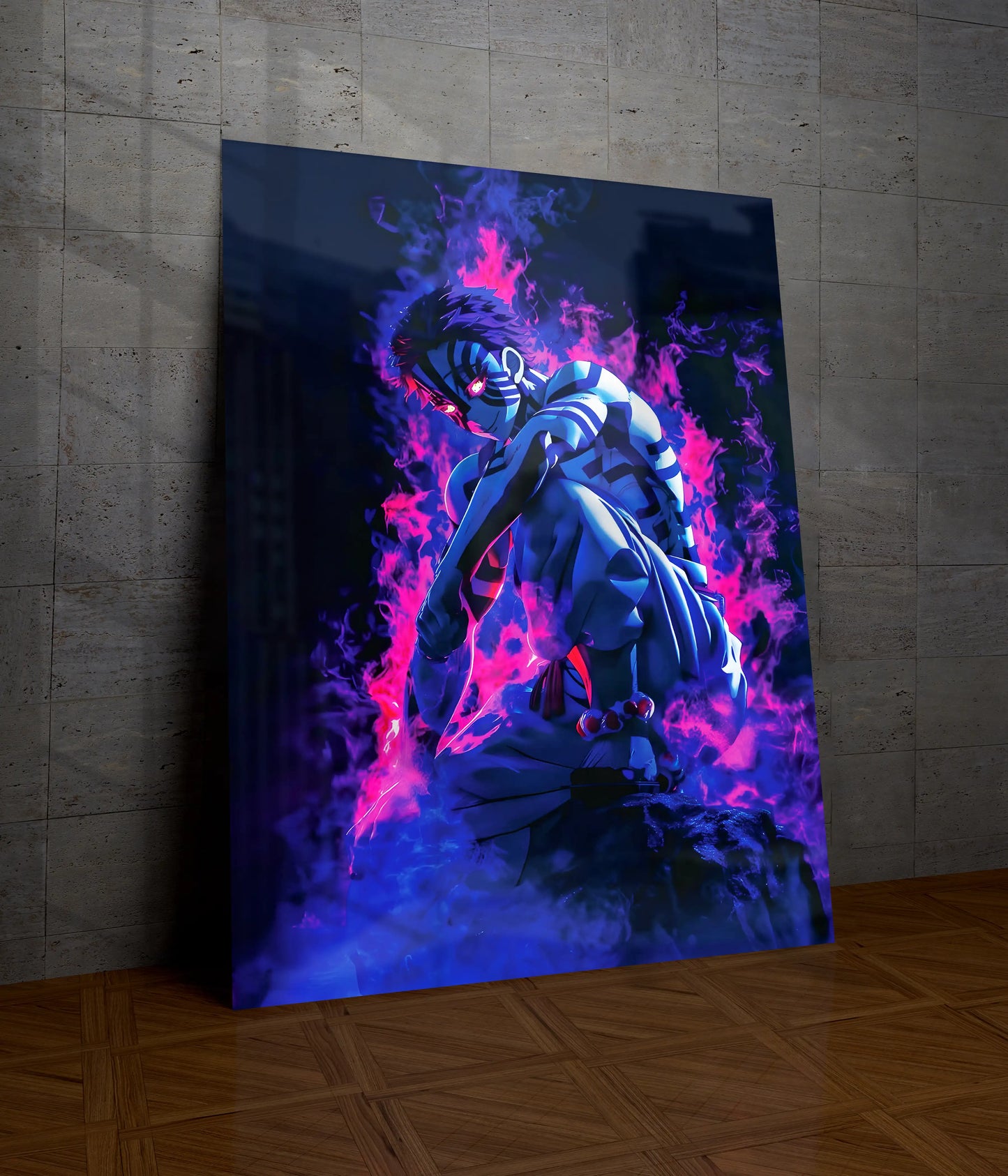 Akaza – Upper Moon Rage Metal Poster Main Image - Everanta