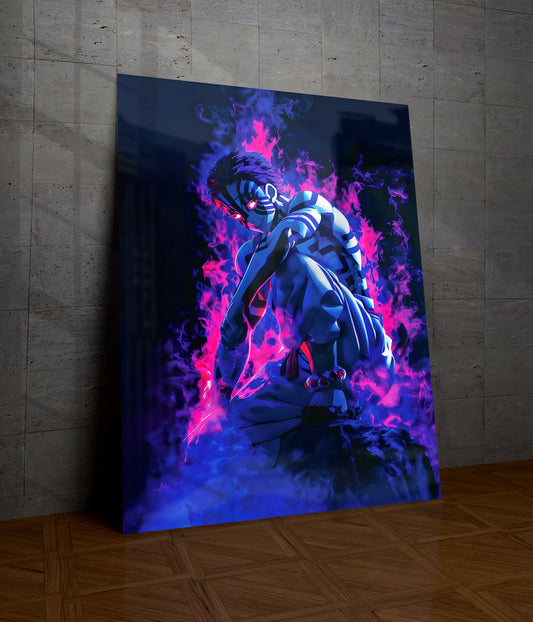 Akaza – Upper Moon Rage Metal Poster Main Image - Everanta