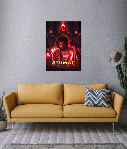 Animal – Intense Red Rage Wall Poster on Wall - Everanta