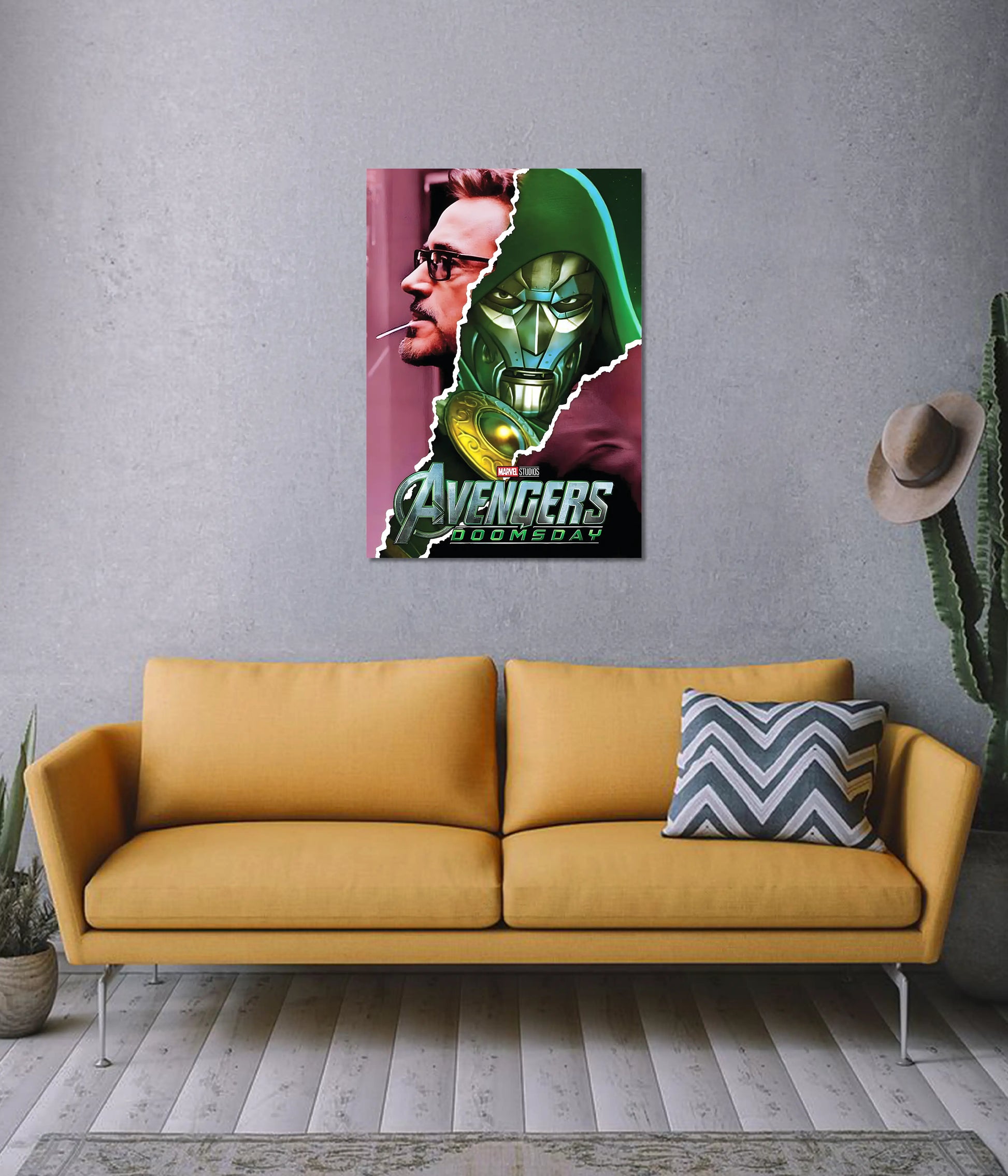 Avengers Doomsday Wall Poster – Tony Stark and Doctor Doom Marvel Art - Everanta
