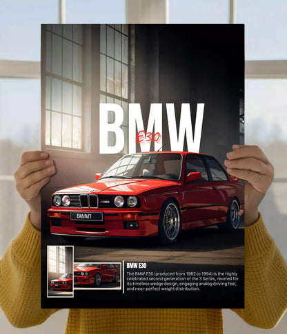 BMW E30 Legend Poster Main Image - Everanta