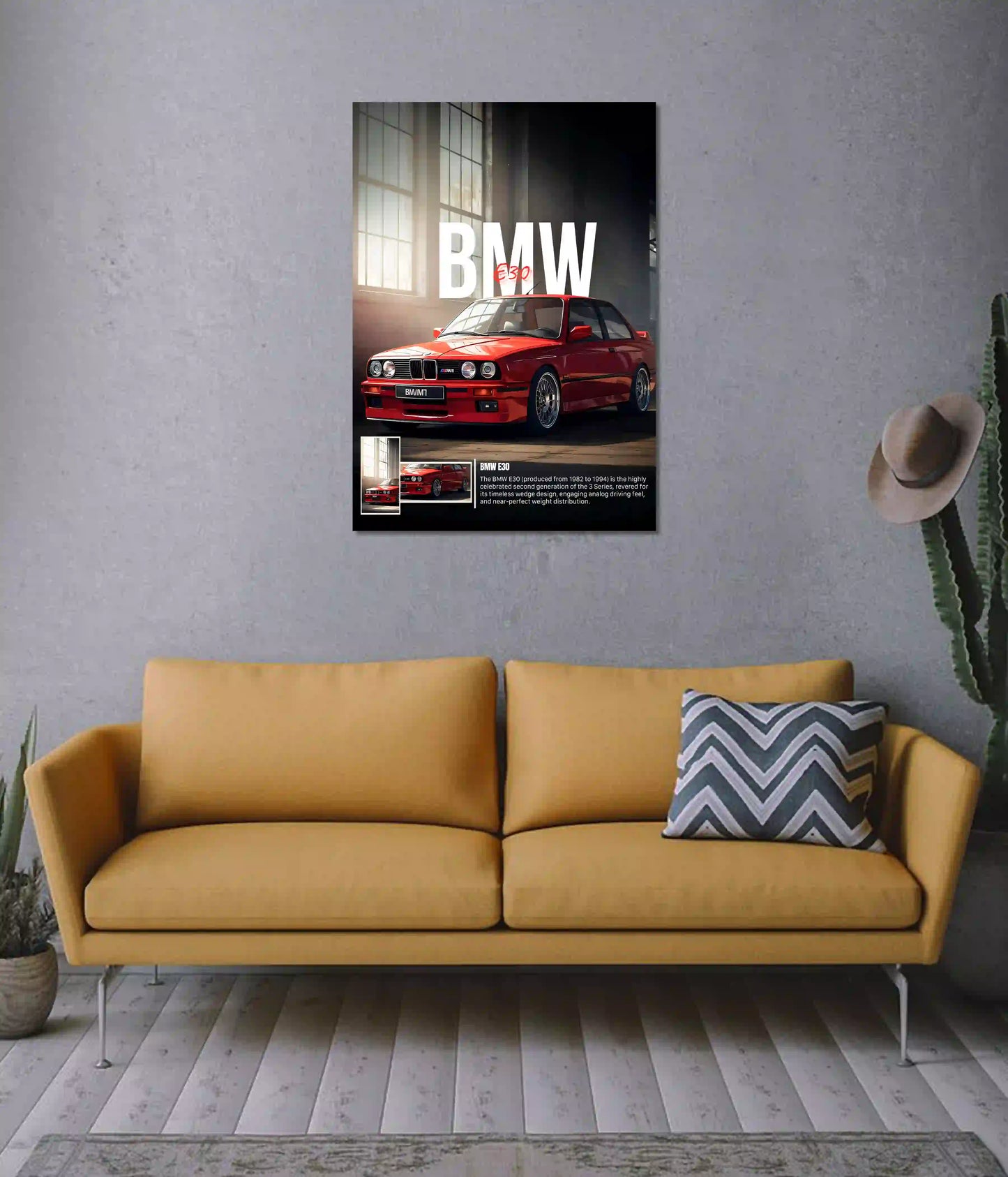 BMW E30 Legend Poster on Wall - Everanta