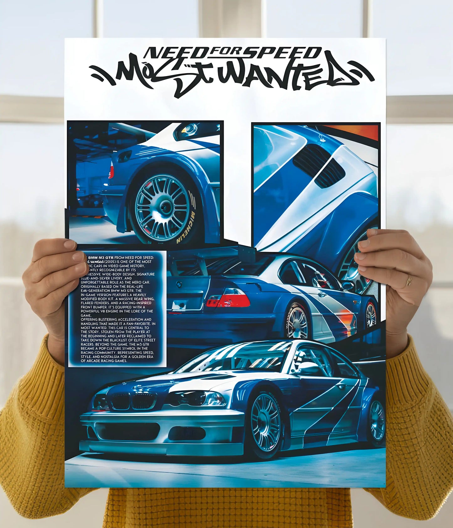 BMW M3 GTR – NFS Most Wanted Car Poster Main Image - Everanta