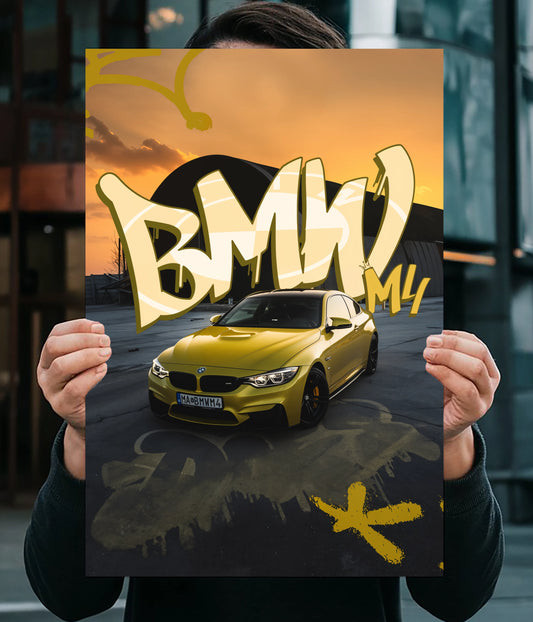 BMW M4 – Luxury Car Wall Poster Main Image - Everanta
