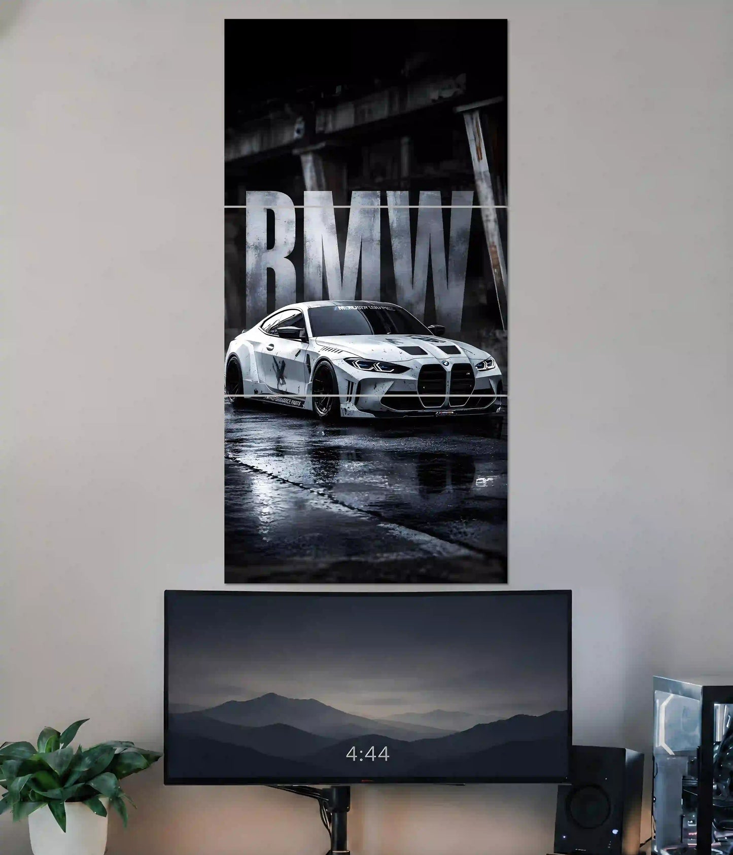 BMW M4 Performance Split Wall Poster Main Image - Everanta